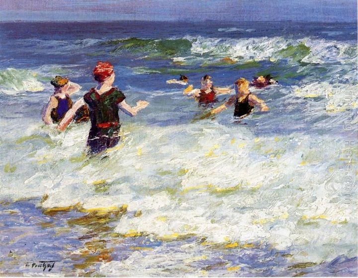 Edward Potthast In the Surf